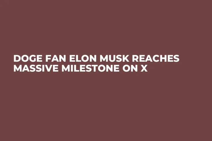 DOGE Fan Elon Musk Reaches Massive Milestone on X