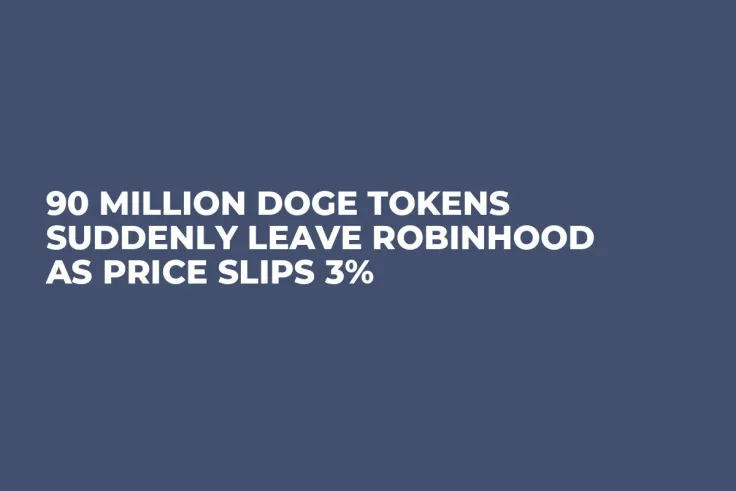 90 Million DOGE Tokens Suddenly Leave Robinhood as Price Slips 3%