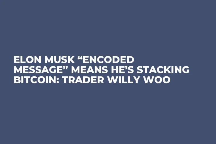 Elon Musk “Encoded Message” Means He’s Stacking Bitcoin: Trader Willy Woo