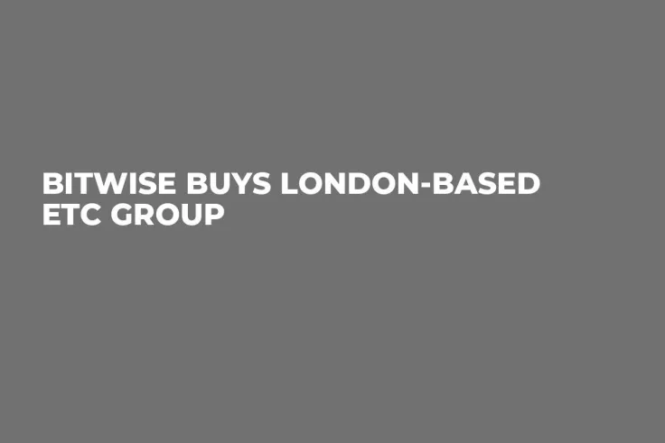 Bitwise Buys London-Based ETC Group