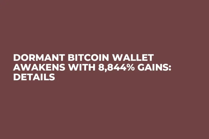 Dormant Bitcoin Wallet Awakens With 8,844% Gains: Details