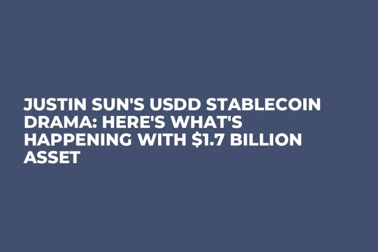 Justin Sun's USDD Stablecoin Drama: Here's What's Happening With $1.7 Billion Asset