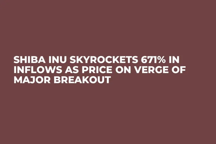Shiba Inu Skyrockets 671% in Inflows as Price on Verge of Major Breakout