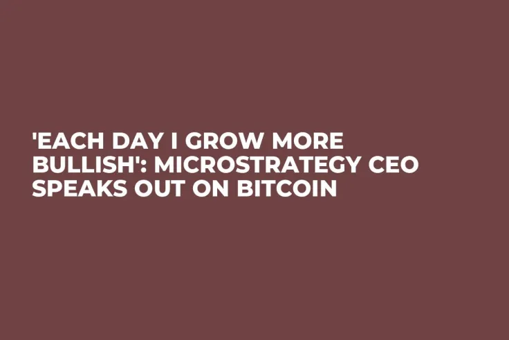 'Each Day I Grow More Bullish': MicroStrategy CEO Speaks out on Bitcoin