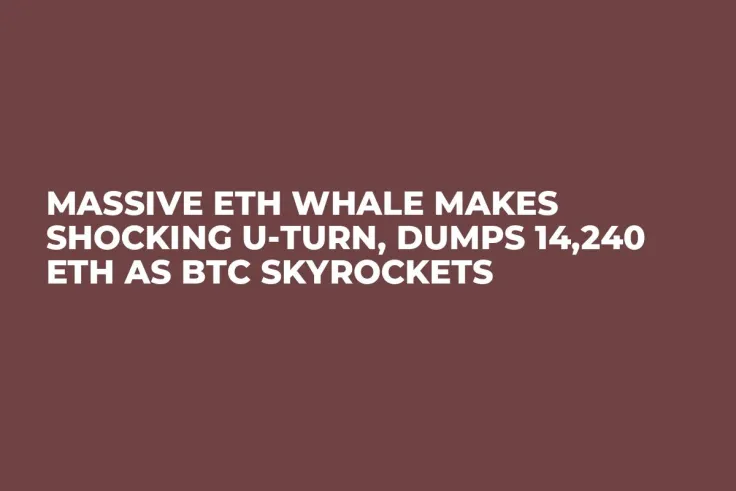 Massive ETH Whale Makes Shocking U-Turn, Dumps 14,240 ETH as BTC Skyrockets