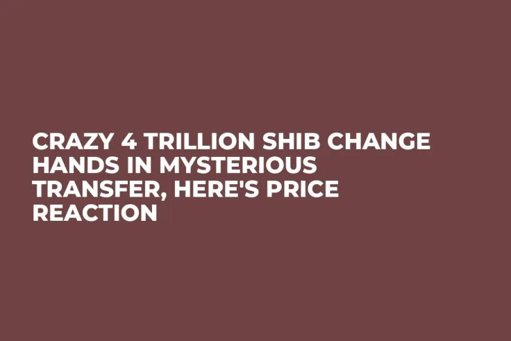 Crazy 4 Trillion SHIB Change Hands in Mysterious Transfer, Here's Price Reaction