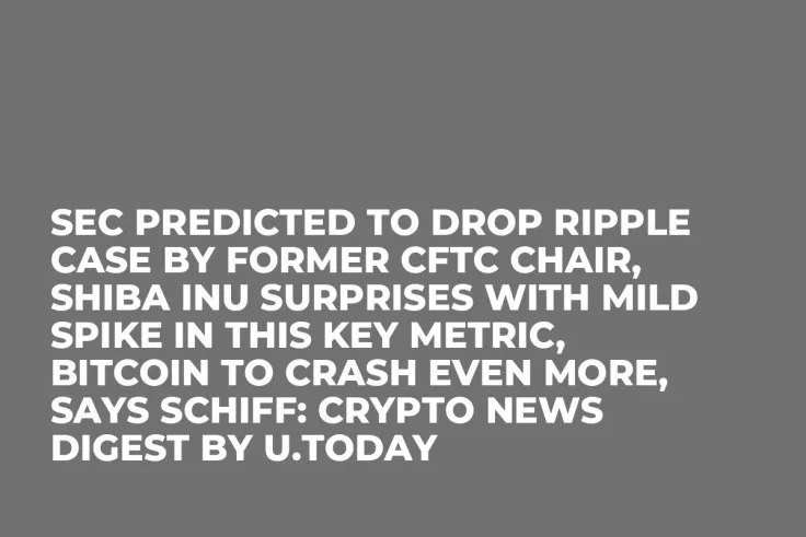 SEC Predicted to Drop Ripple Case by Former CFTC Chair, Shiba Inu Surprises With Mild Spike in This Key Metric, Bitcoin to Crash Even More, Says Schiff: Crypto News Digest by U.Today