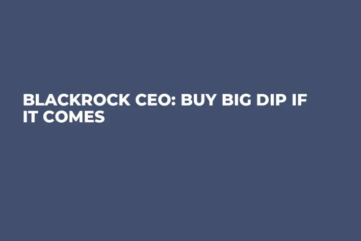 BlackRock CEO: Buy Big Dip If It Comes