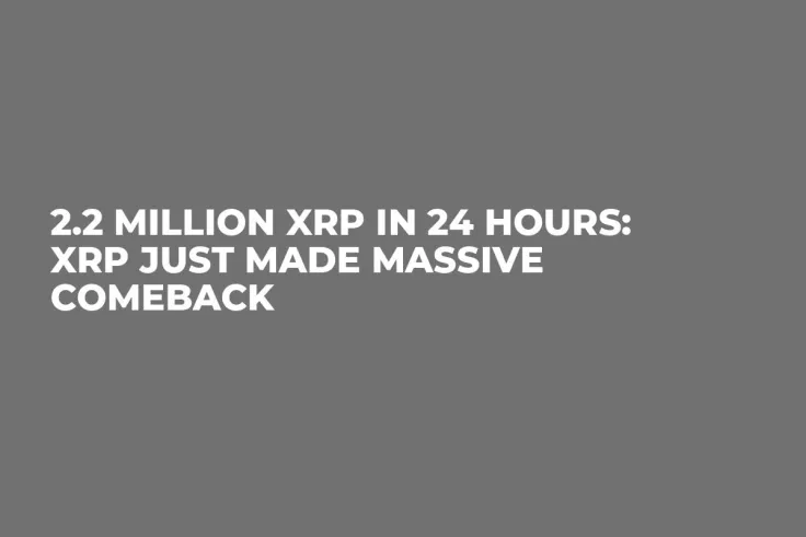 2.2 Million XRP in 24 Hours: XRP Just Made Massive Comeback
