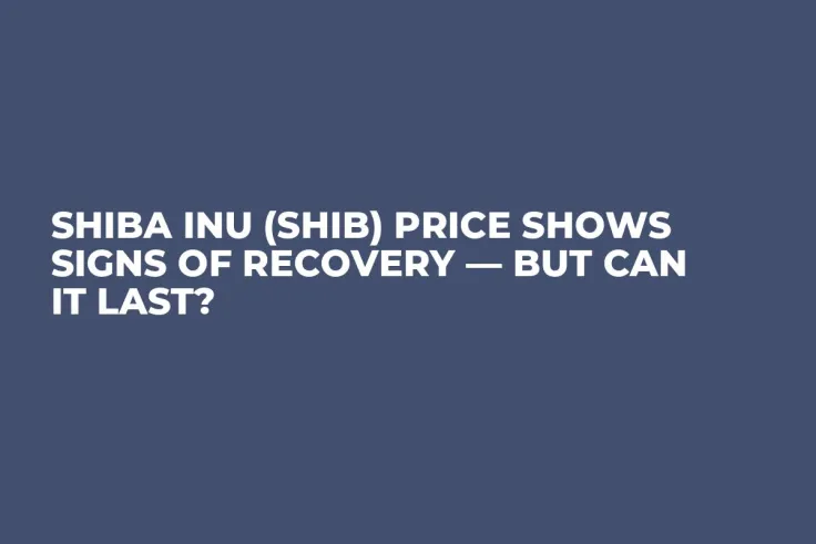 Shiba Inu (SHIB) Price Shows Signs of Recovery — But Can It Last?