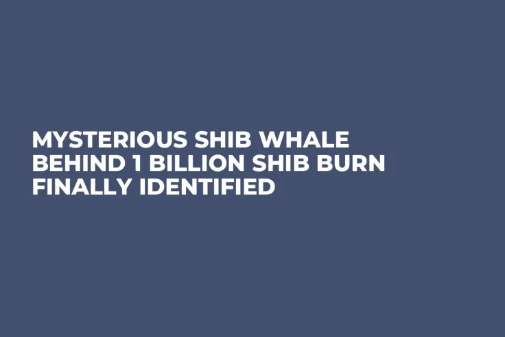 Mysterious SHIB Whale Behind 1 Billion SHIB Burn Finally Identified