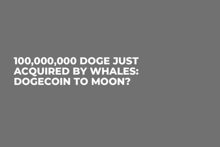 100,000,000 DOGE Just Acquired by Whales: Dogecoin to Moon?