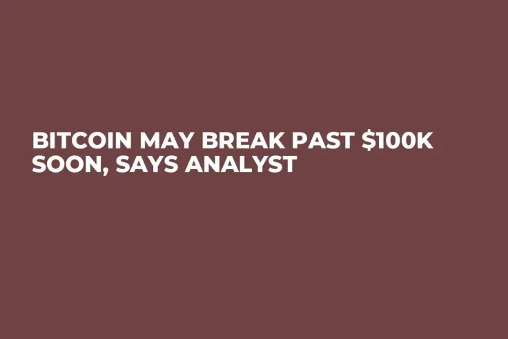 Bitcoin May Break Past $100K Soon, Says Analyst