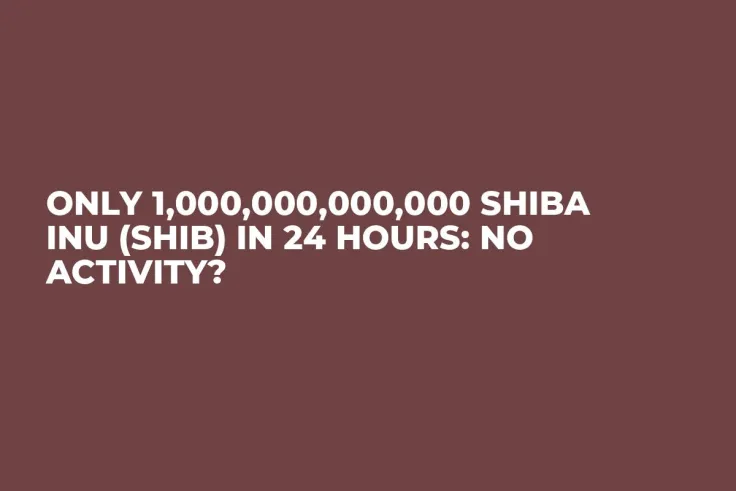 Only 1,000,000,000,000 Shiba Inu (SHIB) in 24 Hours: No Activity?