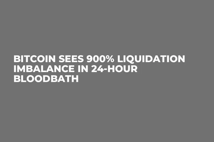 Bitcoin Sees 900% Liquidation Imbalance in 24-Hour Bloodbath