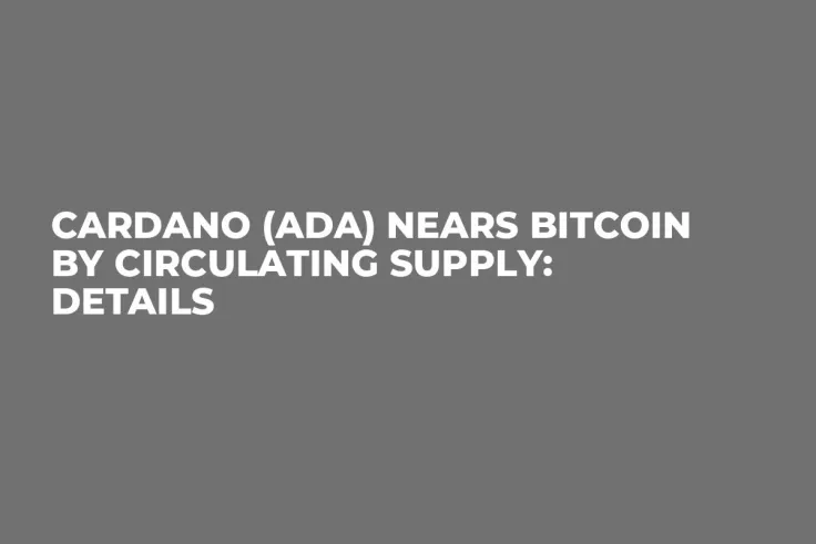 Cardano (ADA) Nears Bitcoin by Circulating Supply: Details
