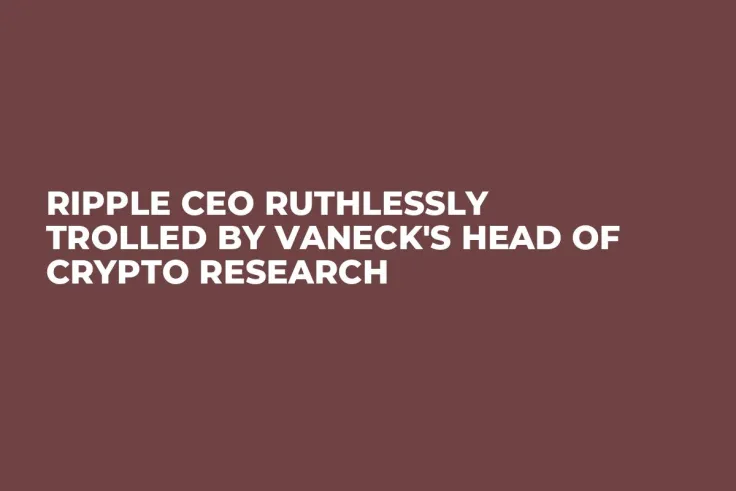 Ripple CEO Ruthlessly Trolled by VanEck's Head of Crypto Research