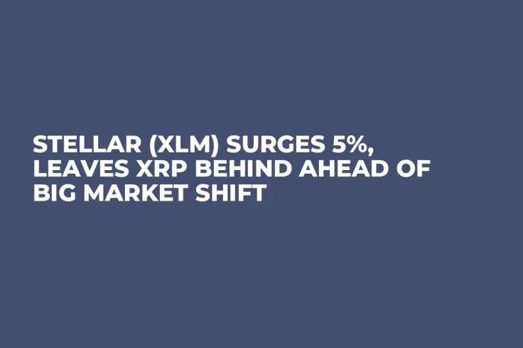 Stellar (XLM) Surges 5%, Leaves XRP Behind Ahead of Big Market Shift