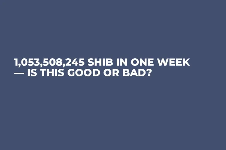 1,053,508,245 SHIB in One Week — Is This Good or Bad?