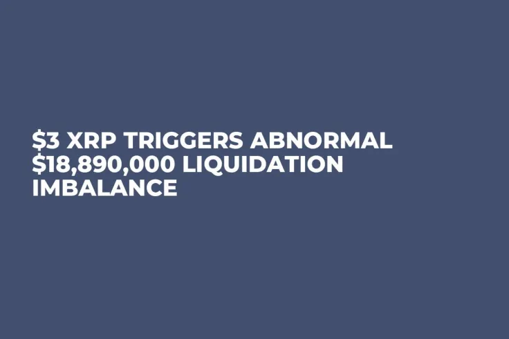 $3 XRP Triggers Abnormal $18,890,000 Liquidation Imbalance