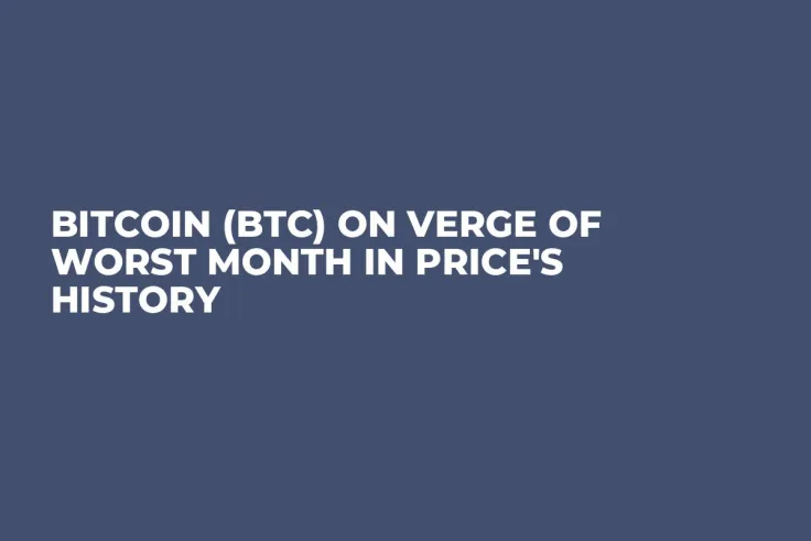 Bitcoin (BTC) on Verge of Worst Month in Price's History