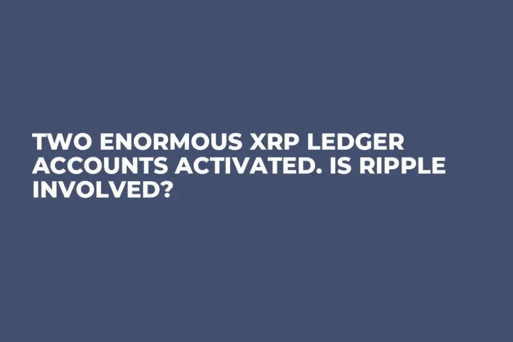 Two Enormous XRP Ledger Accounts Activated. Is Ripple Involved?