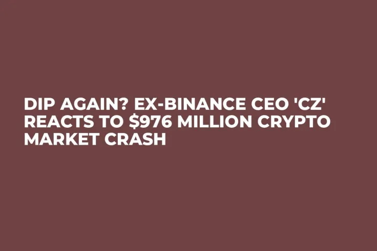 Dip Again? Ex-Binance CEO 'CZ' Reacts to $976 Million Crypto Market Crash