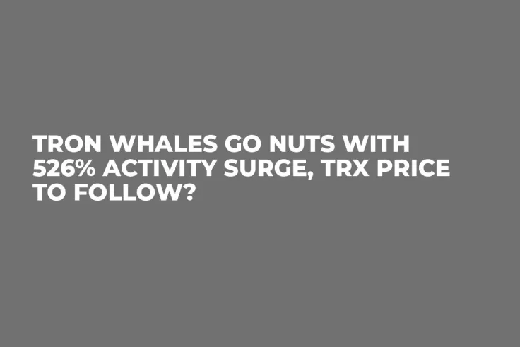 Tron Whales Go Nuts With 526% Activity Surge, TRX Price to Follow?