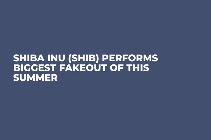 Shiba Inu (SHIB) Performs Biggest Fakeout of This Summer