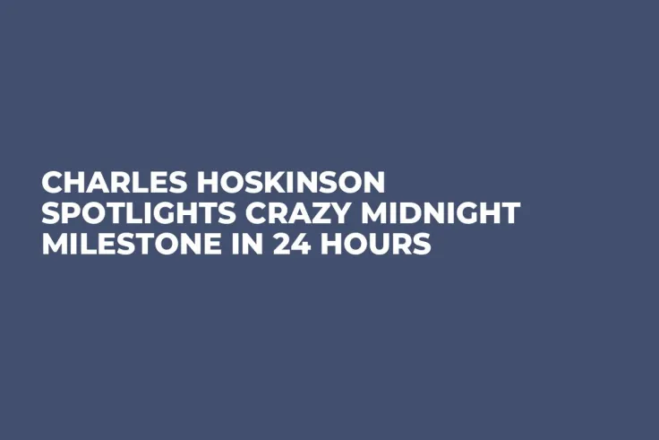 Charles Hoskinson Spotlights Crazy Midnight Milestone in 24 Hours