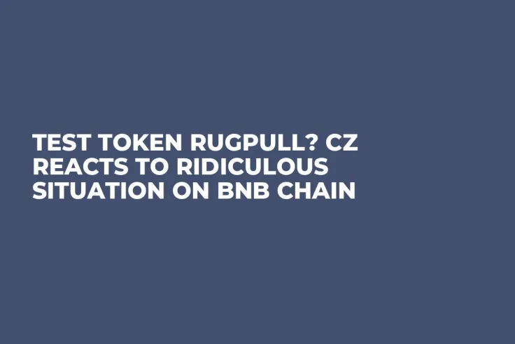 Test Token Rugpull? CZ Reacts to Ridiculous Situation on BNB Chain