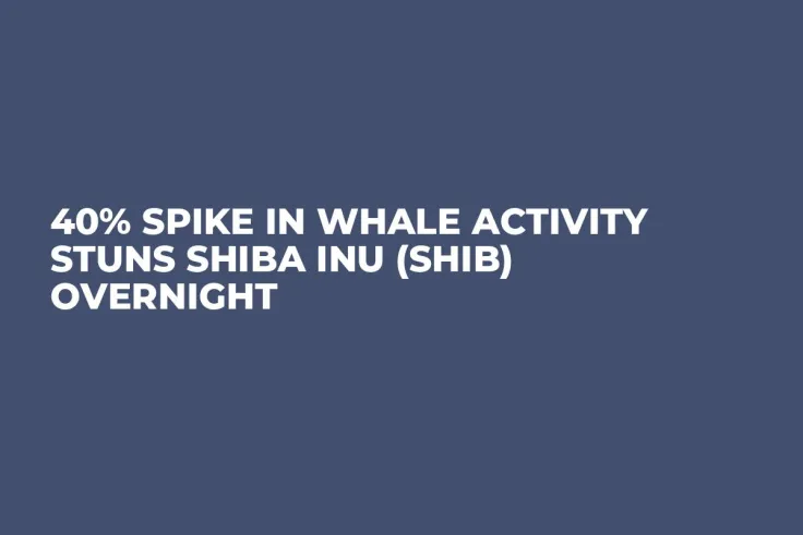 40% Spike in Whale Activity Stuns Shiba Inu (SHIB) Overnight