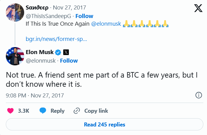 Tuits de Elon Musk y criptomonedas