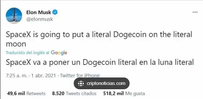 SpaceX de Elon Musk y las criptomonedas