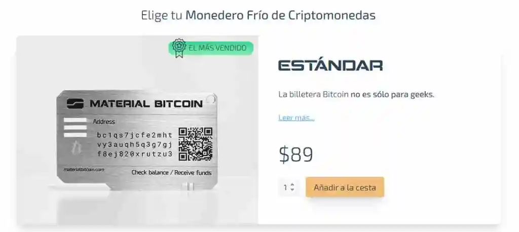 Material Bitcoin – Segura e indestructible