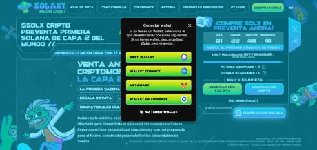 Cómo comprar Solaxy wallet conectada