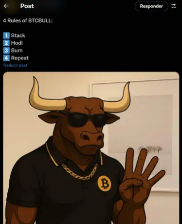 Post en X de BTCBULL
