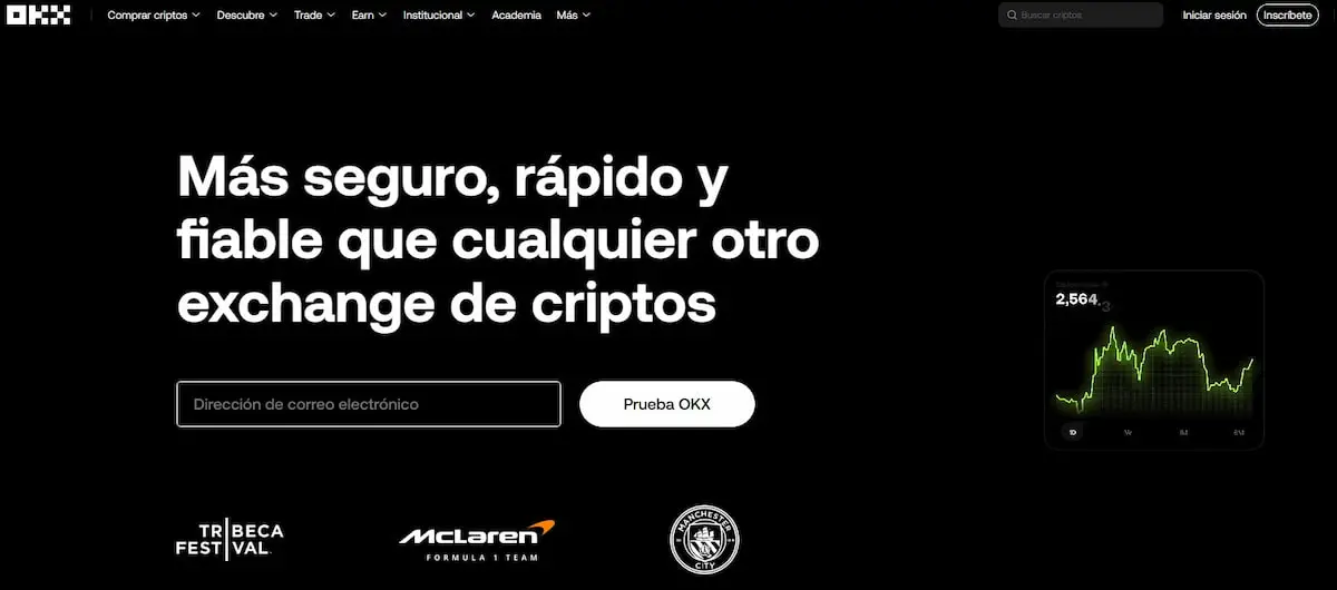 OKX: paso primero del registro