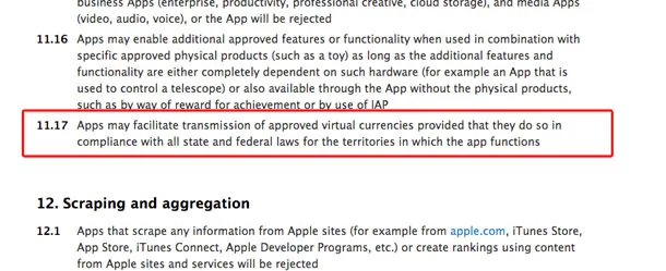 Apple policy change apps bitcoin
