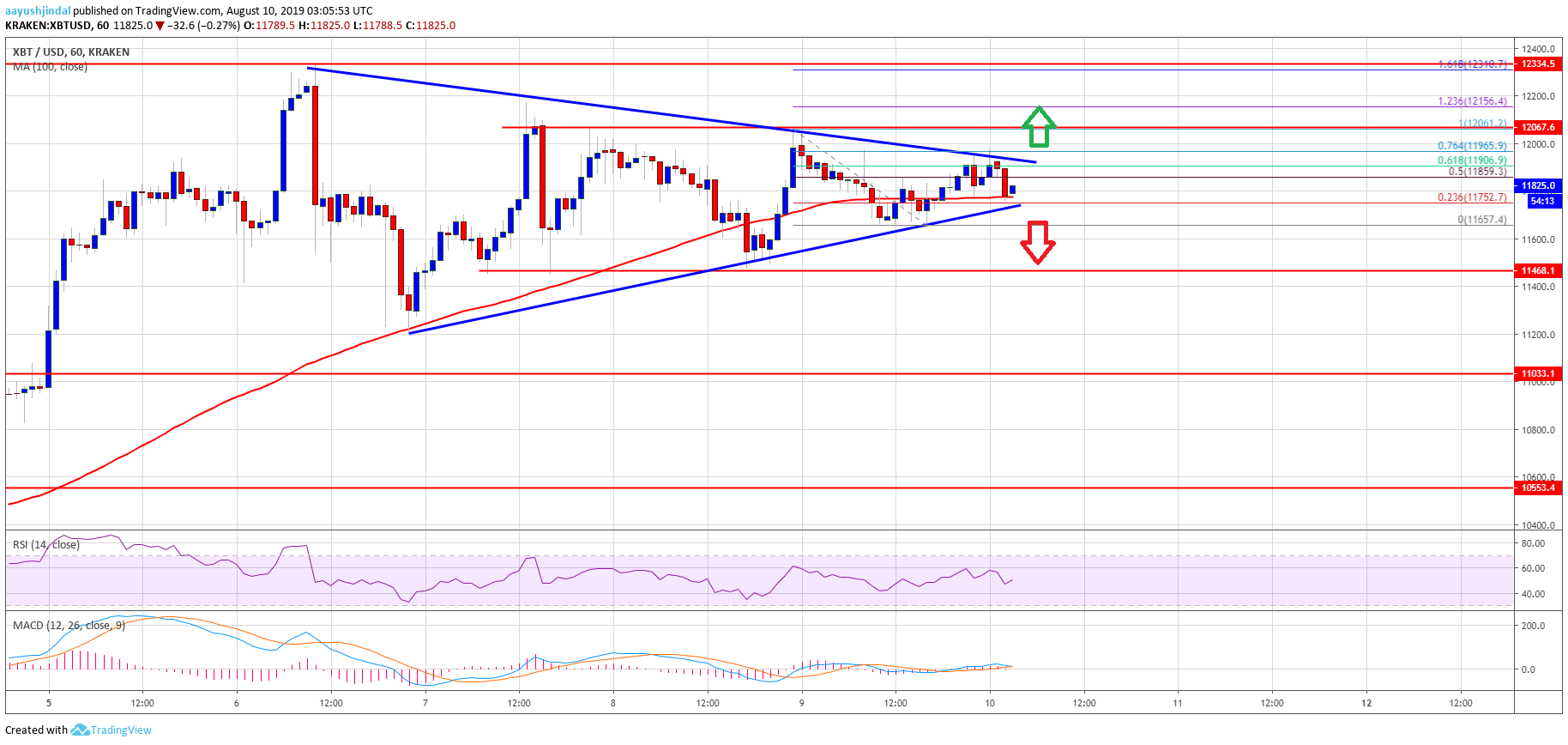 Bitcoin Price Analysis BTC CHart