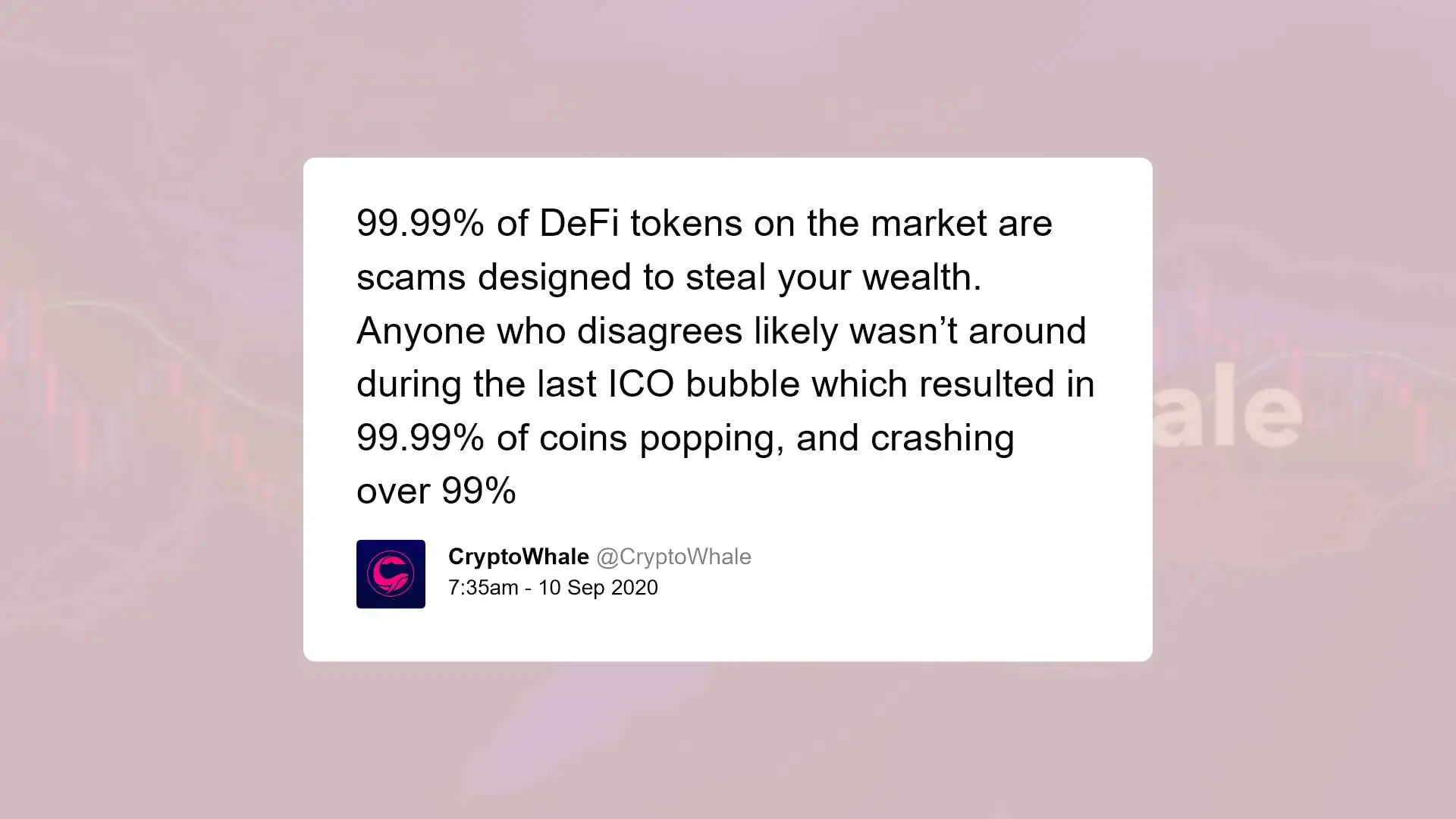 @CryptoWhale warning of DeFi scams