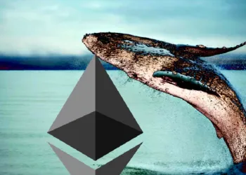Ethereum logo with whale next to it