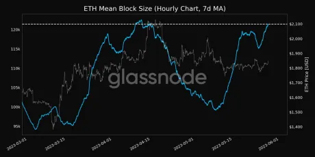 Ethereum mean block size