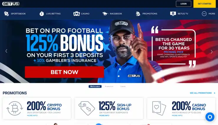 BetUS homepage