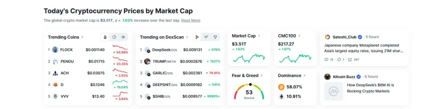 Flockerz trending coin