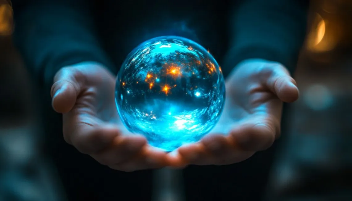 水晶の形をしたビットコイン