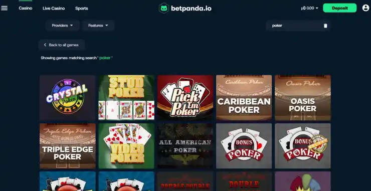 betpanda poker games