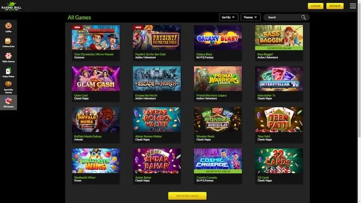 raging bull casino has an excellent cashback program