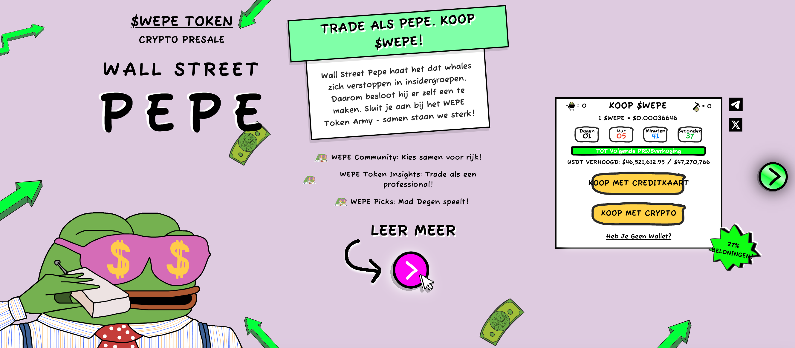 Wall Street Army ($Wepe) Fase de preventa de las principales criptomonedas 2025