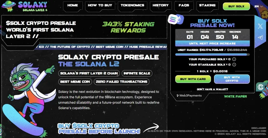 Solaxy ($SOLX) preventa número 1 mejor altcoin